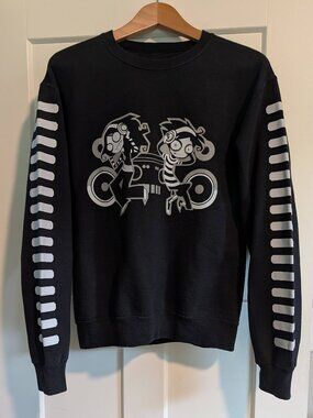 Serial Freaks Y2K Alt Punk Goth Emo Graphic Crew Sweatshirt (S)